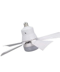 Eboxer 1 Pack Screw Ceiling Fan Light for Bedroom (White) with four blades and light socket, ideal for bedroom lighting.