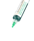 Close-up of green UV-curable solder mask ink tube for Two Pack PCB Solder Mask Ink For Curing UV Light Activated Solder Resist Ink For PCB Repair