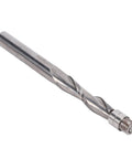 Gowenic Professional Woodworking Flush Trim Router Bit With 1/4 Inch Shank Spiral Up Down Cut Carbide Blade And Bottom Bearing for precise wood trimming.