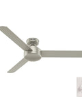 52 Inch Indoor Ceiling Fan No Light With 3 Blades And Standard Mount For Bedroom Living Room Or Kitchen Matte Nickel Finish With Wall Control And Quiet High Airflow SureSpeed Performance