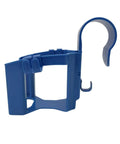 Poolside Cup Holder Detachable Drinks Stand For Pool Bar Edge Beverage Storage Accessory With Hook Towel Holder Water Bottle And Phone Holder PP Blue Easy Install Durable Fade Resistant, side view