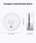 Hassle Free Smoke Detector Designed With Adaptive Sensing To Slash Nuisance Alerts While Delivering Dependable Household Fire Protection Runs Smooth On A Single Nine Volt Battery Offers Quick Easy Wall Install, compact-sized with dimensions shown.