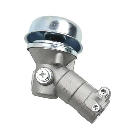 Trimmer Gearbox Assembly 24mm 7-Tooth Beefed-Up Heavy Duty Replacement For Straight Shaft Brush Cutters With 24mm Pipe Fitting Easy Install No Fuss Gearbox And Cutter Head Upgrade That Delivers Smooth Grass Cutting And Reliable Rod Alignment. silver metal trimmer gearbox
