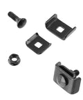 Black Electrogalvanized Cable Tray Coupler Kit For 4 To 6mm Wire Mesh Basket Tray Systems, 20 Pcs Connector Set Built To Last And Corrosion Resistant For Tough, DIY Wire Tray Installations, black coupler parts on white background