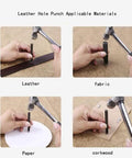 10 Piece Round Hole Punch Set For Leather Craft Pro Grade Steel Hollow Punches 1mm To 10mm punching through leather, fabric, paper, corkwood