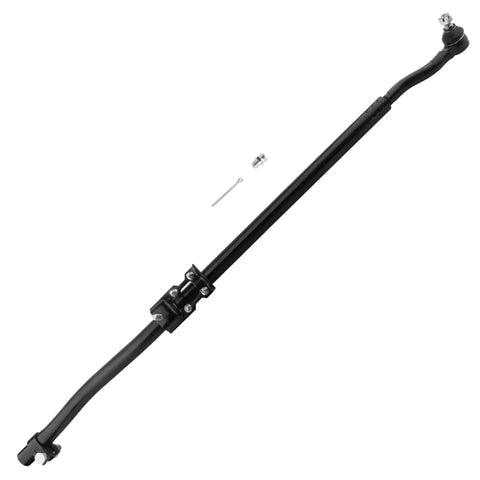 Front Inner And Outer Tie Rod Ends And Drag Links Steering Kit For Jeep Wrangler 2007 Through 2018 JK Models Includes Upper And Lower Outer Tie Rods For Beefed Up Reliable Steering Heavy Duty Parts Easy Install Off Road Ready black steel drag link with tie rod ends