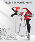 Heavy Duty Airless Paint Spray Gun With Reversible 517 Tip And Universal Swivel Joint For Big Time Finishes Zero Sweat Setup And Pro Workhorse 4000 Psi Performance from a side angle showing the trigger and nozzle.