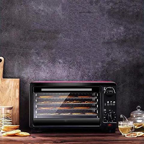 Digital Food Dehydrator With Stackable Trays And Adjustable Heat Timer For Fruit Vegetables And Pet Snacks Electric Drying Machine displaying dehydrated fruits.