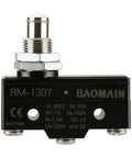 Panel Mount Micro Switch With Plunger Actuator 1NO 1NC SPDT 10A 250VAC Built Tough Momentary Limit Switch With 3 Screw Terminals Industrial Grade Precision Position Sensing CE Certified black panel mount micro switch with plunger and three screw terminals