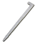 Close-up of a 16 Gauge 2 Inch Stainless Steel L-Cleat Flooring Nail, corrosion resistant fastener for hardwood installations