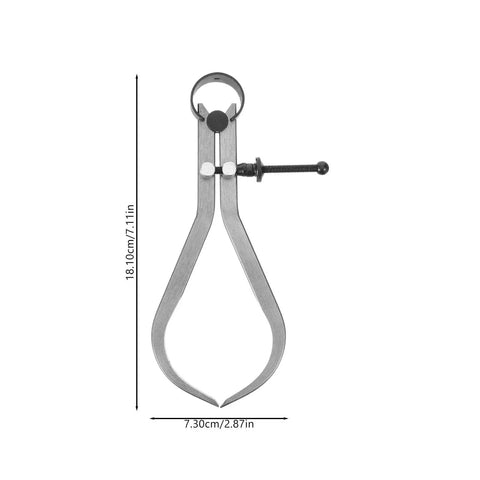 Built Tough Carbon Steel Caliper Kit For Hella Accurate Woodturning, 18.10cm, precision gauge for diameter measurements.