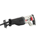 Heavy Duty 7.5 Amp Variable Speed Corded Reciprocating Saw with ergonomic grip, designed for wood and metal cutting tasks.