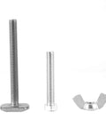 Iron screws and wing nut from Mini Hold Down Clamp Kit For CNC Router Table And Wood Engraving, Quick Release Clamps With Adjustable Screws, Iron 8cm