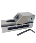 Pro Grade Precision Milling Vise Set 2 Piece with Quick Adjustment Slide Bar shown with L-shaped Allen key
