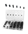 Awesome 80 Piece Rubber Vacuum Line Hose Boot Assortment Kit Set For Cars That Looks Fresh And Fights Leaks To Keep Your Engine Running Smooth With Easy Install And Perfect Factory Fit Specs, black rubber caps in 5/32 to 3/8 inch sizes in storage case