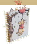 Winnie The Pooh Tab Journal Notebook With 96 Lined Pages, Spiral Bound 8x7 Inch White Vinyl Cover, Featuring Pooh on Cover