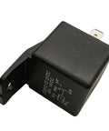 No Sweat Fix Perfect Swap 34052 34052GT 12V SPDT Timer Relay viewed from the side showing its black casing and mounting tab.