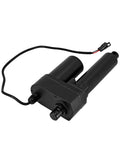 341-008 24V Linear Actuator Compatible with Serco Dock Levelers, black with wiring, side view
