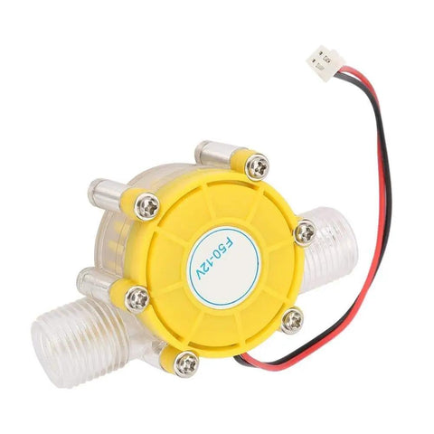 Yellow micro hydroelectric DC turbine generator for off grid power 12V low noise compact water turbine energy system