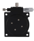Front view of RS60 L Manual Rotary Stage R Axis Platform with 2.36 inch table diameter, aluminum alloy precision sliding table.