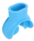 Blue silicone Comfort Bite Dive Regulator Mouthpiece with Tongue Rest Design for easy breathing and no fuss fit.