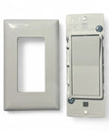White Self Contained Rocker Switch With Snap On Plate For Wall Mount In RVs Mobile Homes 2 Way Touch Controlled Rocker Switch With Brass Body And Nickel Contacts Durable Easy Install No Brainer, white wall plate