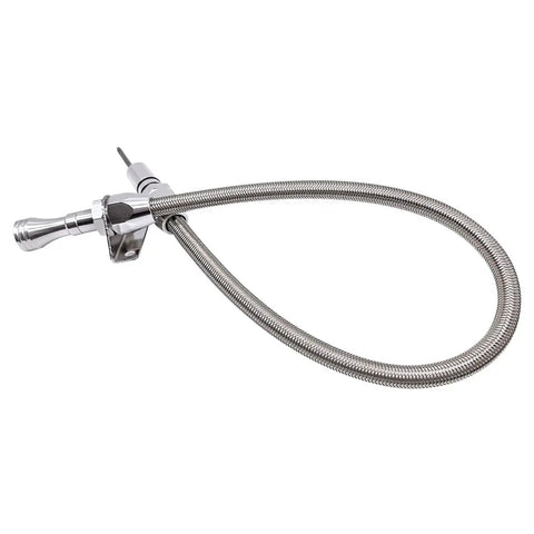 Firewall Mounted Transmission Dipstick For GM Chevy TH700R4 4L60E 4L80E flexible stainless steel tube with silver finish