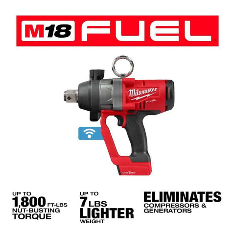 M18 Fuel One Half Inch High Torque Cordless Impact Wrench Bare Tool With Four Mode Drive Control One Key Capability displayed