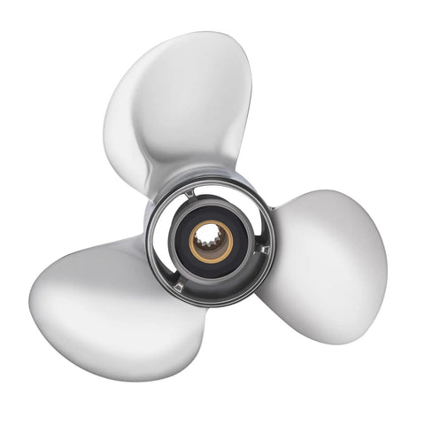 Stainless Steel Boat Outboard Propeller 13 By 19 Right Rotation 13 Spline Three Blade Fits Johnson Evinrude BRP Engines 40-140HP