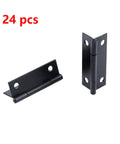 Heavy Duty Folding Hinge For Cabinets And Closet Doors, 1-1/2 Inch, Matte Black Iron Hardware With 96 Screws, Corrosion Resistant, 24 Pack
