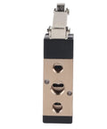 Compact Aluminum 2 Position 5 Way Pneumatic Reversing Valve With Roller Lever For Hassle Free Install One Quarter Inch PT Connection