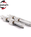 Open Box Linear Guide Rail With Aluminum Slide Block Bearing For Smooth Low Friction And Rock Solid Motion Dust And Water Resistant