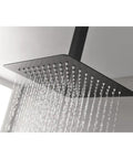 Shower System, 10-Inch Ceiling Rain Head with Handheld Spray, Matte Black, featuring a 10-inch square rainfall shower head.