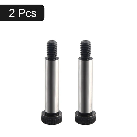 Two Pack Alloy Steel Shoulder Bolts With Half Inch Shoulder Diameter And Two Inch Length, Three Eighths UNC Thread, Hex Socket Head
