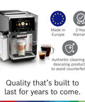 Double Cup Barista Style Home Fully Automatic Coffee Machine With 36 Drink Presets And Touchscreen Controls for Latte Macchiato