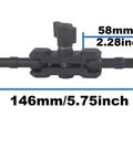 17mm Ball Mount Extension Arm With Double Socket For Garmin GPS And Vehicle Phone Holder 360 Degree Swivel Aluminum Mount Fits Car Dash Windshield Suction Cup And Air Vent Durable For GPS And Camera, black aluminum, 146mm