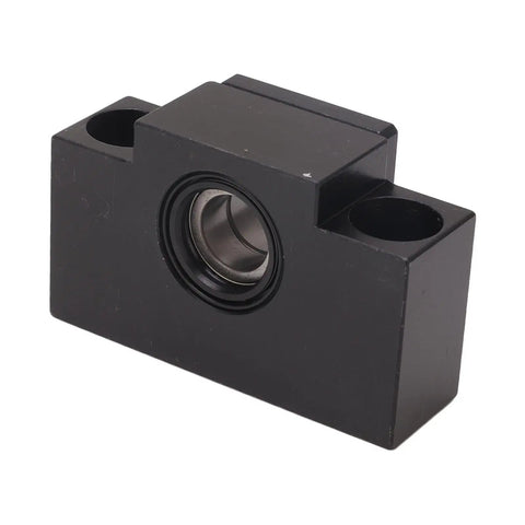 Front view of Ball Screw Support Block For SFU1605 And SFU1204 With Carbon Steel Construction C7 Precision Stable Rotation Bearing Lock Mount