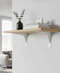 White Stainless Steel Shelf Brackets For Wall Mounting Floating Shelf Support Built Tough And Easy To Install, living room display