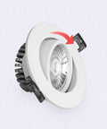 WKNHHL Recessed Lighting Housing Trim Kits 3W Round Metal Commercial Downlight with white trim for ceiling installation.