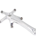 Universal 170mm Aluminum Crank Arm Set Dope Lightweight Hollow Design Single Crankset Repair Parts 130mm BCD For Mountain And Road Bikes Tough Alloy Construction Easy Install Durable Crank Arms, silver 170mm aluminum crank arm