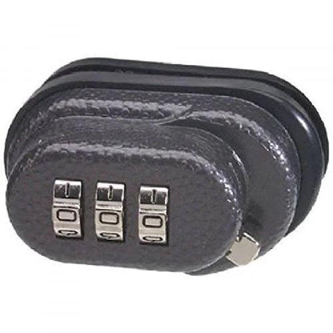 Set Your Own Combination Gun Trigger Lock For Pistols And Rifles Secure Firearm Access, showing a black 3-dial lock with rubber pads