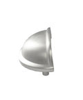 Side view of Three Inch Brushed Nickel Cup Pulls for Cabinets and Doors, Dope Modern Farmhouse Vibe, Solid Zinc Kitchen Cabinet Hardware