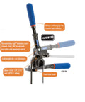 Triple Head 180 Degree Tube Bender With Roto Lok Indexing Handle featuring deluxe grips and lightweight die-cast aluminum parts.