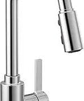 Genta LX Chrome One-Handle Modern Kitchen Faucet With Pull Down Sprayer Reflex Docking Head Power Boost for faster clean