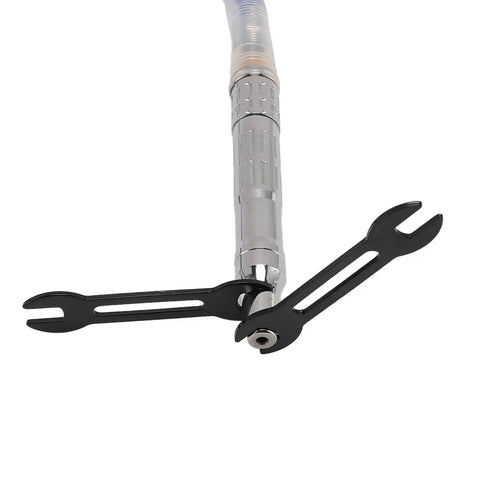Top Shelf Pneumatic Air Pencil Die Grinder 70000 RPM Rotary Engraving Pen with wrench attachment for precision carving.