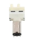 Replacement Motor For Integrated Water Pump In Robot Vacuum Cleaner, small size motor with a white casing and metal base.