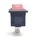 2 Pin 2 Position ON/OFF Switch For Marine Auto Panels, 10A At 125V And 6A At 250V, Great For Boats Cars Trucks And DIY Power Control; Perfect For Lights, Appliances, Generator, Coffee Pot, Vacuum, TV, Speaker, Water Dispenser With Durable Terminals And. black 2-pin rocker switch with red ON/OFF paddle and metal terminal