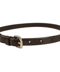 Premium English Leather Spur Straps For Western Riding, Solid Black Bridle Leather, Three Eighth Inch Wide, Includes One Pair, Sizes Kids Fourteen