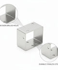 Stainless Steel Corner Brackets For Furniture Repair 4 Pack 90 Degree Joint Reinforcement with precision drilled holes