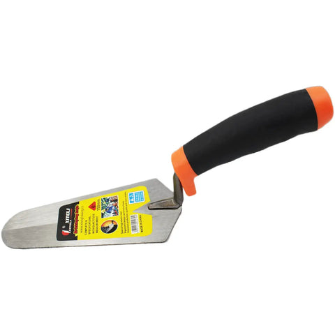 2-Piece Pointing And Gauging Trowel Set, 6 Inch Masonry Hand Tools With Soft Grip Handles, Carbon Steel Margin Trowels For Smooth Mortar Joints